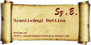 Szentiványi Bettina névjegykártya